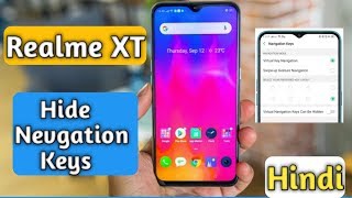 Hide navigation keys in realme XT, Realme XT hide buttons