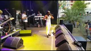 Ras demo performing ' Ah Job' in Reeds Festival in Switzerland backed by Mafia and Fluxie band 2016