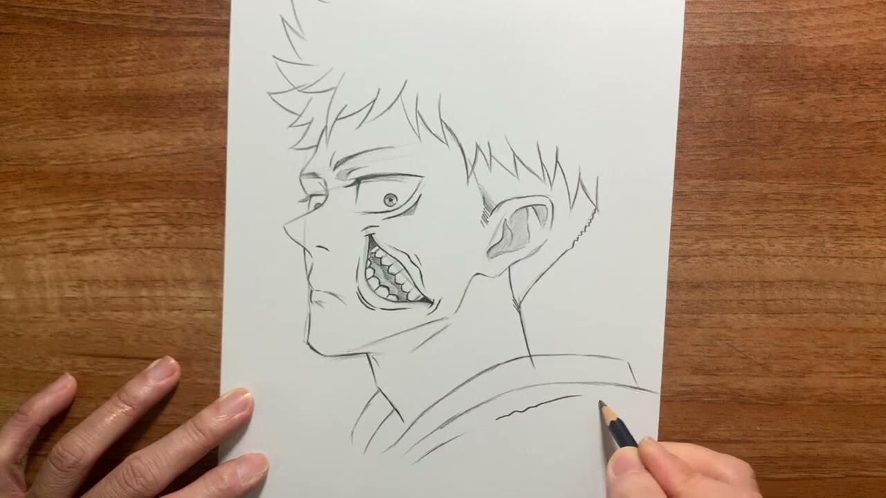 How To Draw Itadori Yuji Step By Step - Easy Anime Drawing  | Jujutsu Kaisen
