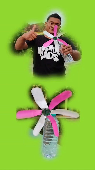 making a windmill from used bottles #usedbottles #craft #diy #windmill #creation #crafts