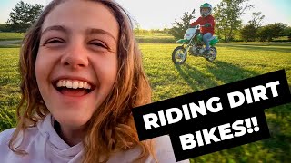 RIDING DIRT BIKES!! | The Kids Rode Motor Bikes for the FIRST TIME!