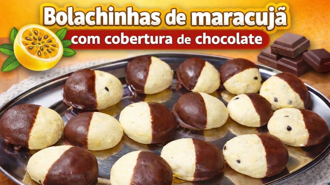✨A Melhor Bolachinha de Maracujá com Chocolate 😍 Fácil e Deliciosa!