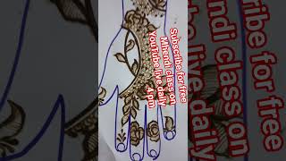 Beautiful Dubai Mehandi Design #viral #henna #art #dubaihenna #ytshorts #youtubefamily #freeclasses