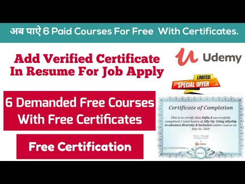 Free Udemy Course With Certificate 2021, Free Udemy Courses.#freecourse