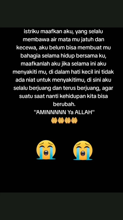 Kata kata minta maaf kepada istri tersayang #shorts