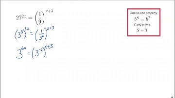 Using common bases to solve exponential equations using one-to-one 1-1 property