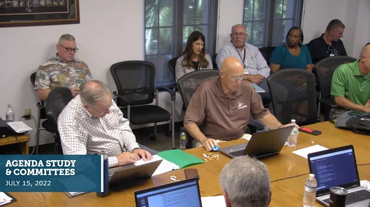 Agenda Study & Committees - July 15, 2022