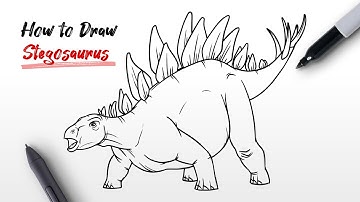 How to Stegosaurus dinosaur from Jurassic World Easy Step By Step