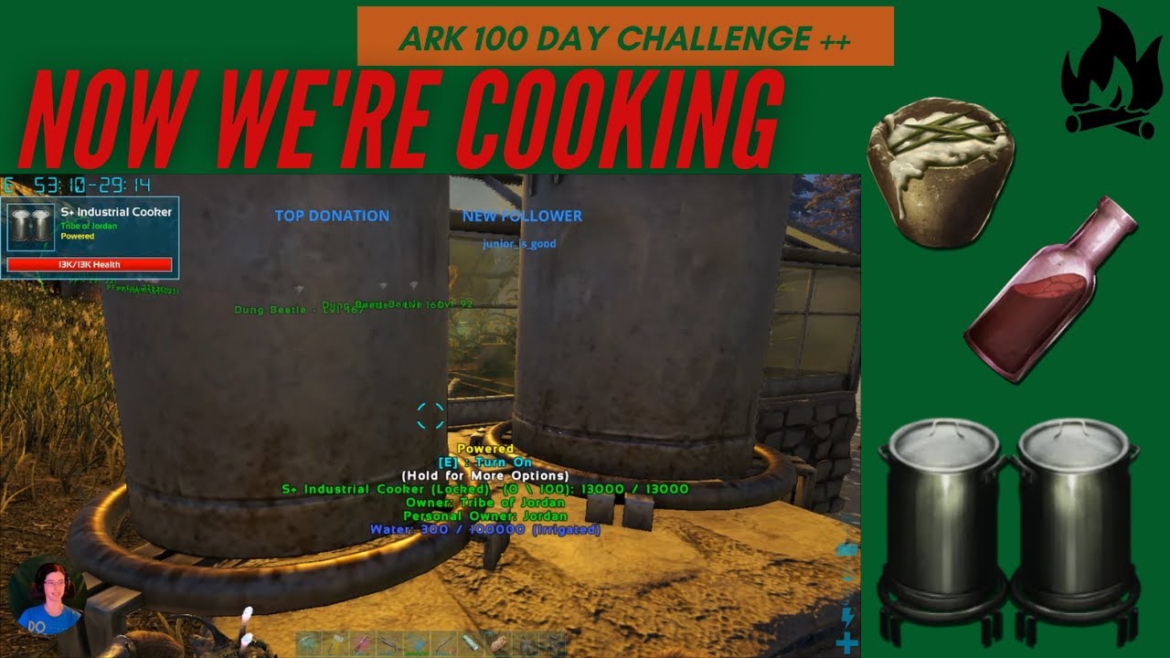 Ultimate Cooker and Tadpoles! - ARK: Survival Evolved - 100 Day Challenge - Episode 28