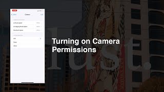 Turning on Camera Permissions in the Illust Discovery Application