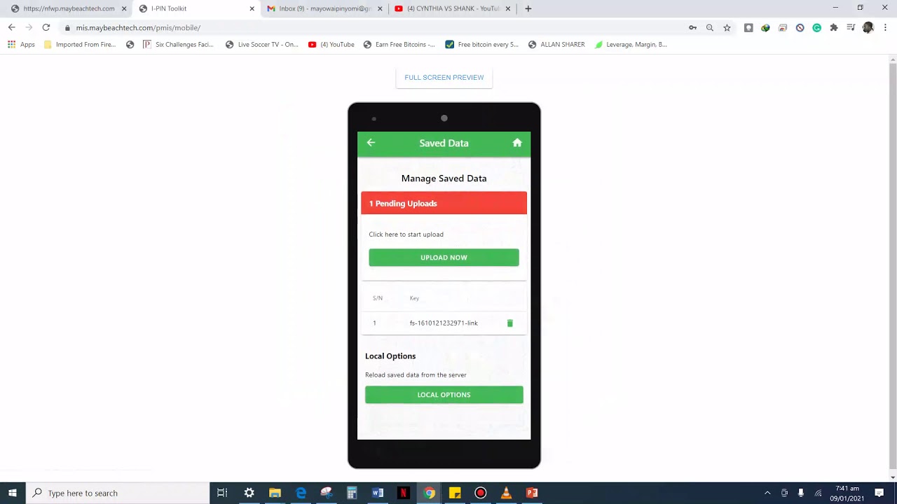 3 Upload Data to the PMIS