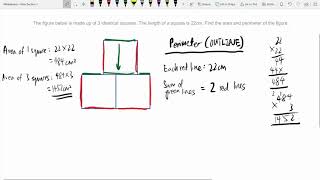 Spiderweb Math - Area and Perimeter 5 (Stacked Squares 1)