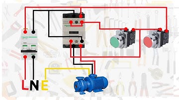 single phase motor connection with magnetic contactor wiring diagram