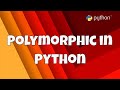 #26 Getting Start With Python | Polymorshim in Python