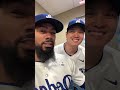 Teoscar teaching Shohei and Yoshinobu Spanish. 😂 #dodgers #sports