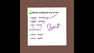 Plural forms of the words ending at O