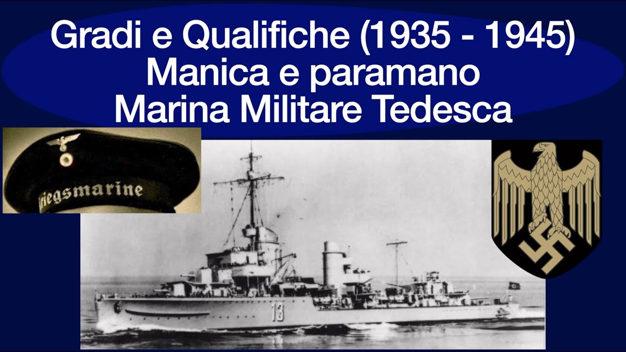 Gradi e Qualifiche Marina Militare Tedesca (1935-1945) - Manica e Paramano