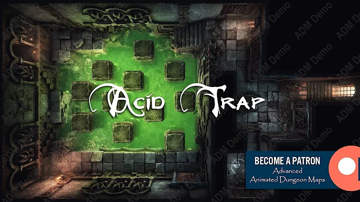 Advanced Animated Dungeon Maps - Acid Trap battlemaps