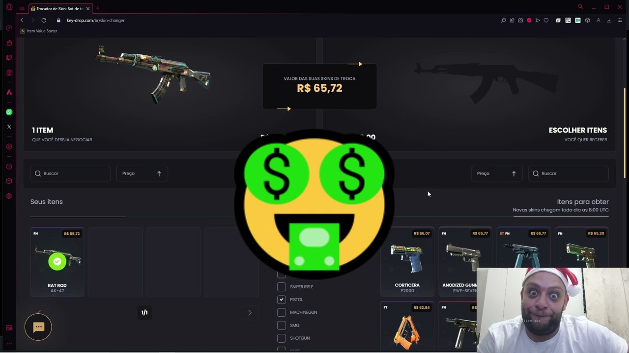 Abrindo caixas cs2 Keydrop farmando 40 reais hahaha.