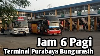 Purabaya Bungurasih Bus Terminal at 6 AM