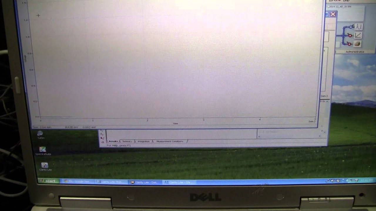 Clarity HPLC software demo on Absorbence detector Model 757 YouTube