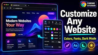 ThemeCraft - Customize Any Website Colors, Fonts, Dark Mode  #ThemeCraft #ChromeExtension #darkmode