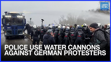 Police Use Water Cannons Against Protesters Against Youth Wing of Far-Right German AfD | Dawn News