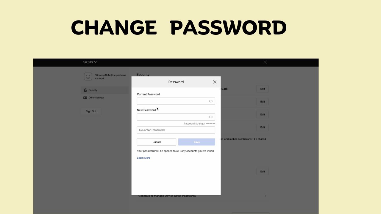 How to Change Password in Playstation account - YouTube