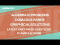 ALGEBRAIC PROBLEMS DOMAIN &amp; RANGE GRAPHICAL SOLUTIONS 4024 &amp; 0580 PAST PAPER QUESTION 2020 - 2025