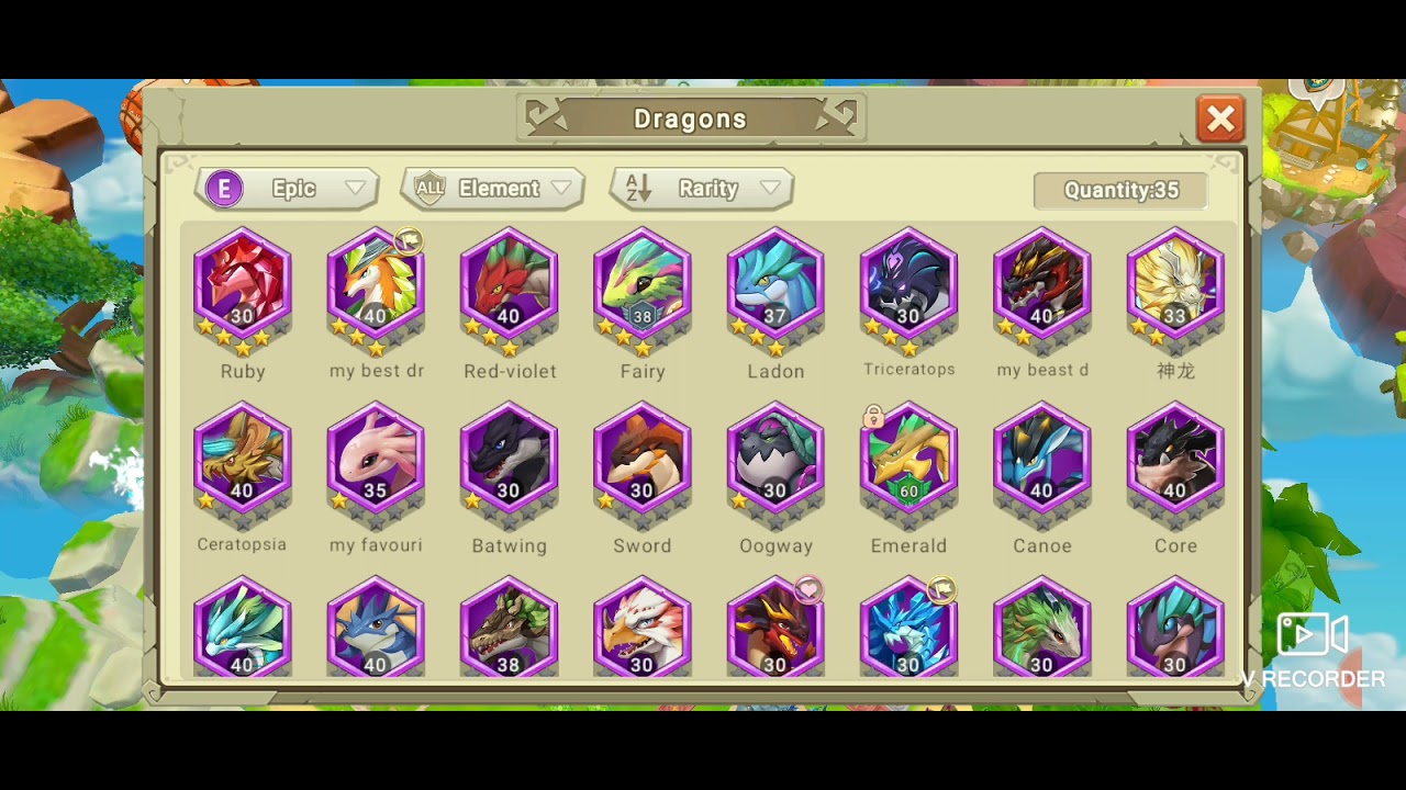 Dragon Tamer my all dragons.