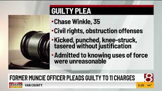 Former Muncie officer pleads guilty to 11 charges