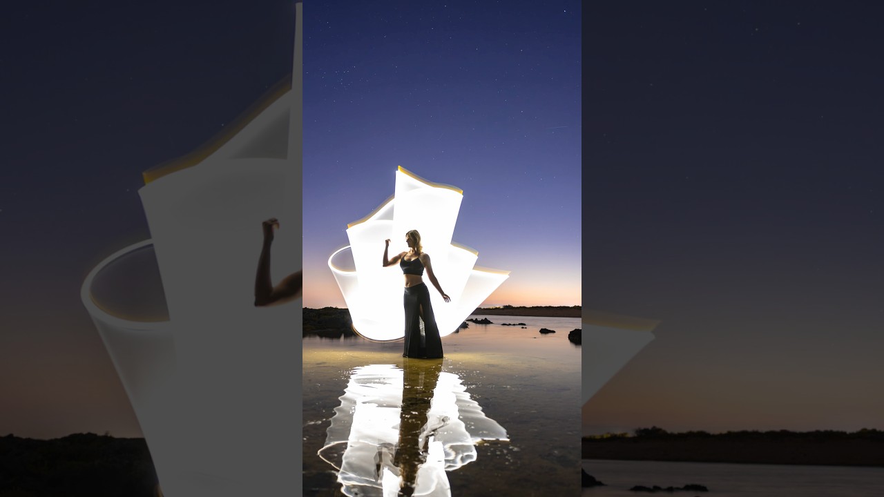 Twilight Symmetry: Antonella at the Blue Hour
