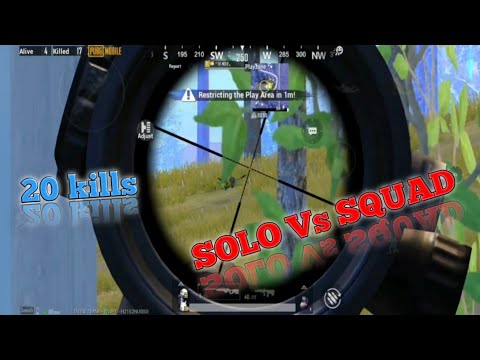 solo vs squad (20 kills) pubg mobile - YouTube