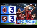 Milansalernitana 33  highlights  final match at san siro ends in fireworks  serie a 202324