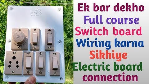 5 switches 1socket with fan regulator connection #Switch board wiring connection #fan Regulator #