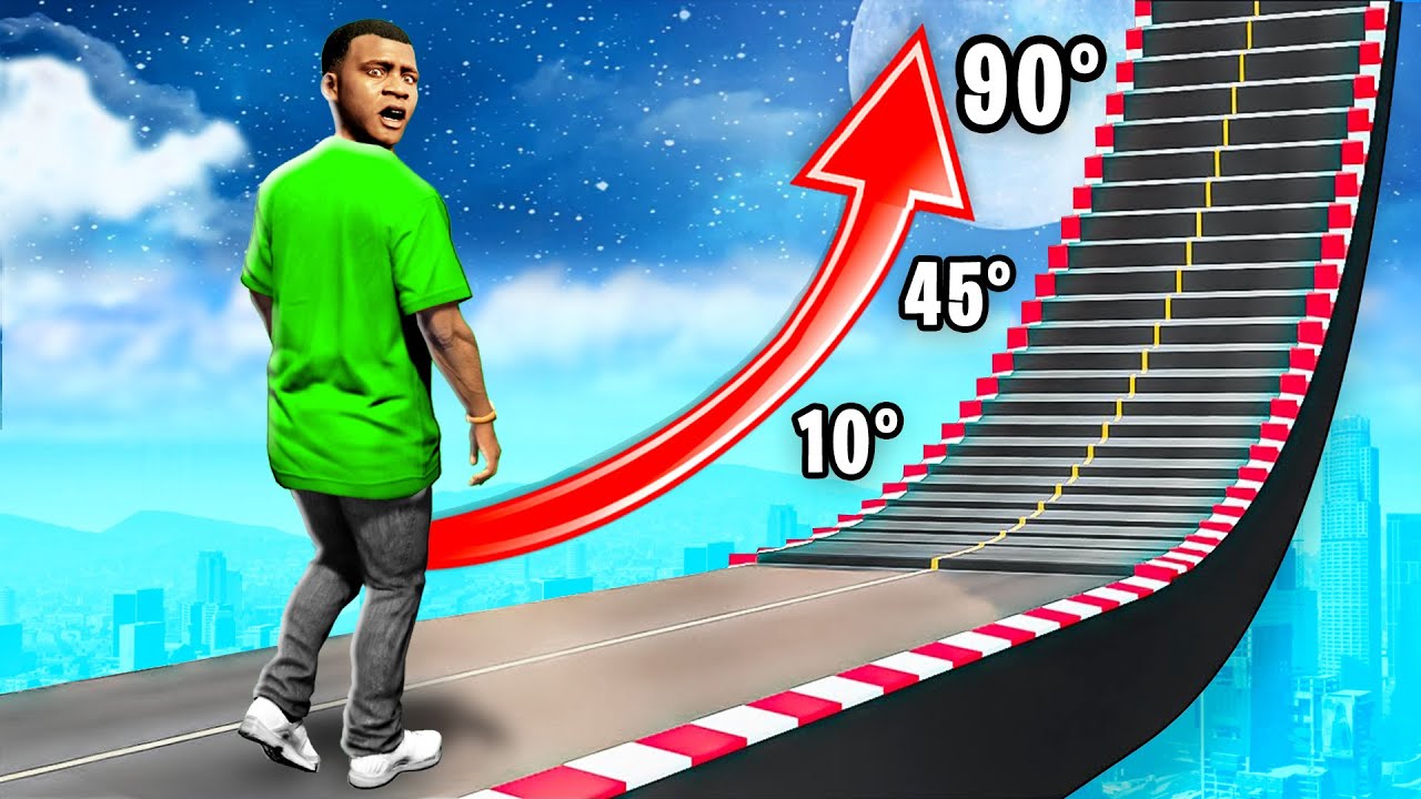 FRANKLIN vs 90° TREPPE in GTA 5!