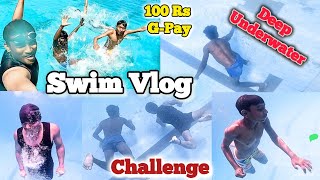 Swim Vlog with Deep Underwater Swimming Challenge, Swimming Tips, Swimming Training