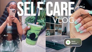 SELF CARE VLOG ♡ Pamper Routine, Yoga, Nails, Alo, Solo Date, Trying Cava Ft. Fashion Nova