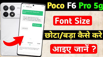 poco f6 pro 5g me font size setting kaise kare | how to set font size in poco f6 pro 5g me