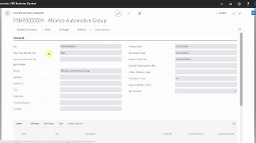 How to undo (un-ship) a purchase return order shipment in Business Central - Garage Hive