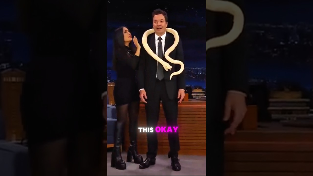 Salma Hayek 🔥🔥shows Jimmy How to Dance with a Snake🧞