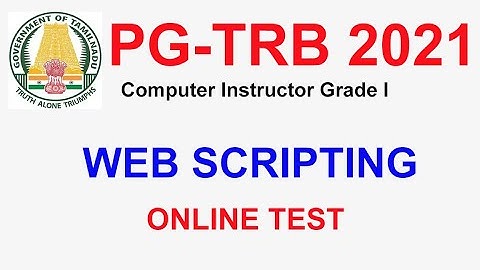PG TRB WEB SCRIPTING ONLINE TEST | VIBRANT ONLINE ACADEMY