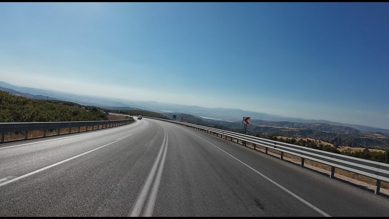 Çok rüzgarlı bir günde Çorum İskilip arası motosikletle yolculuk