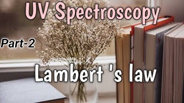UV Spectroscopy | Lambert