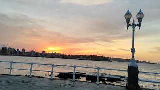 Atardecer en el Muro de San Lorenzo Gijón Asturias 25-3-2021.
