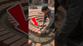 Pakistan’s Cheap Luxury Courtyard Trick 😱 | Beautiful Brick Floor Design on Low Budget #shorts