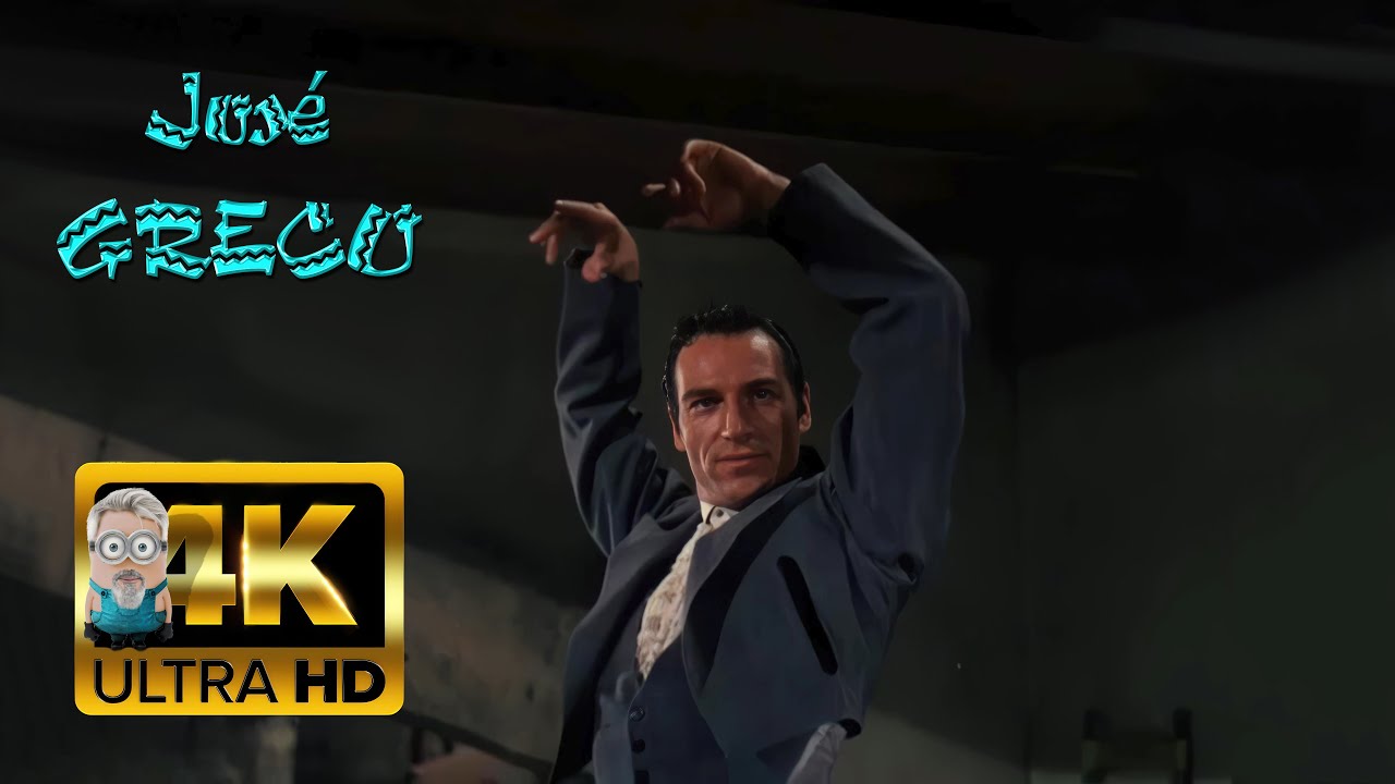 José Greco - Dance Routine (Flamenco) 1953 AI 4K Enhanced Stabilized