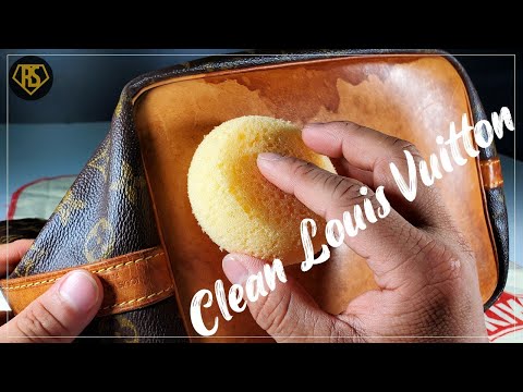 How to Clean Louis Vuitton Bag!!!ㅣWATER STAIN & GREEN RUSTㅣProtecting  leatherㅣ 루이비통 가방 세탁 