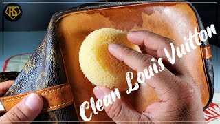 How to Clean Louis Vuitton Bag!!!ㅣWATER STAIN & GREEN RUSTㅣProtecting leatherㅣ 루이비통 가방 세탁