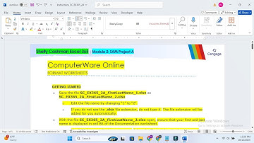 Shelly Cashman Excel 365 | Module 2: SAM Project A | ComputerWare Online | SC_EX365_2A